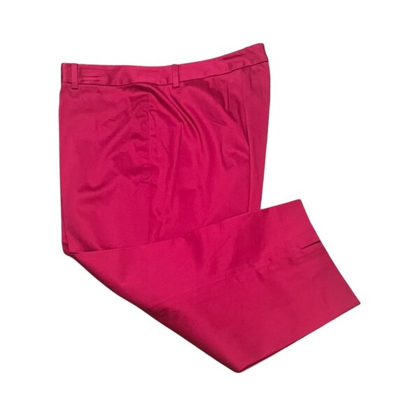 Lauren Ralph Lauren Womens Pink Capri Pants Cotton Blend Size 14W - Picture 2 of 5